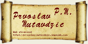 Prvoslav Mutavdžić vizit kartica